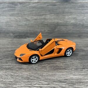 MSZ Lamborghini Aventador 1:34 Scale Die Cast Car Lights SFX Usable Doors Orange